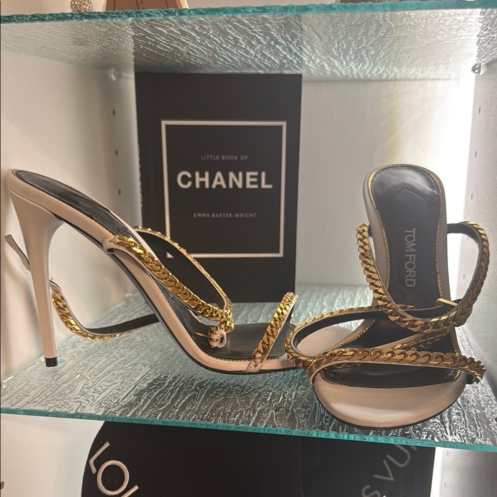 Tom Ford Gold and Black Women's Heels